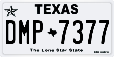 TX license plate DMP7377
