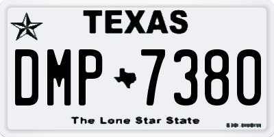TX license plate DMP7380