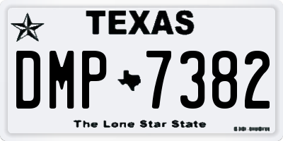 TX license plate DMP7382