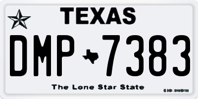 TX license plate DMP7383