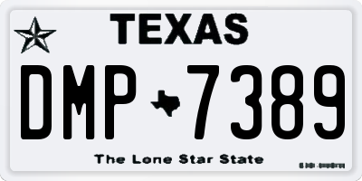 TX license plate DMP7389