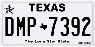 TX license plate DMP7392