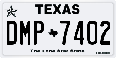 TX license plate DMP7402