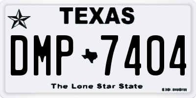 TX license plate DMP7404