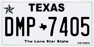 TX license plate DMP7405