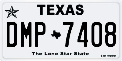 TX license plate DMP7408