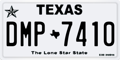 TX license plate DMP7410