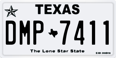 TX license plate DMP7411