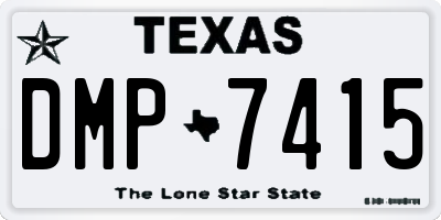 TX license plate DMP7415