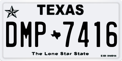 TX license plate DMP7416