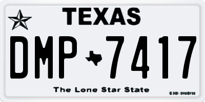 TX license plate DMP7417