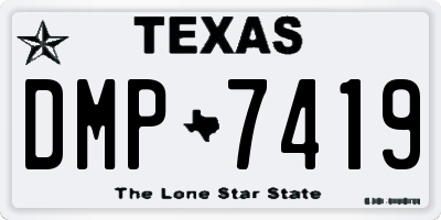 TX license plate DMP7419