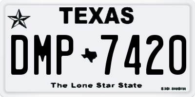 TX license plate DMP7420