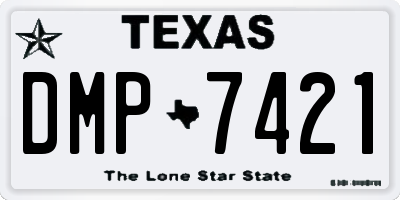 TX license plate DMP7421