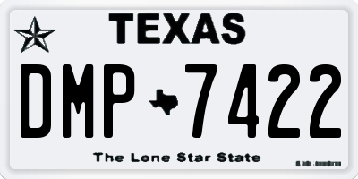 TX license plate DMP7422