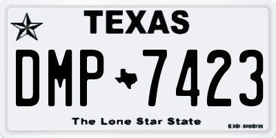 TX license plate DMP7423