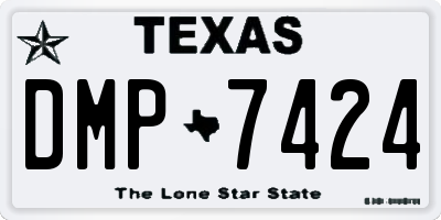 TX license plate DMP7424