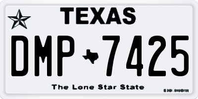 TX license plate DMP7425