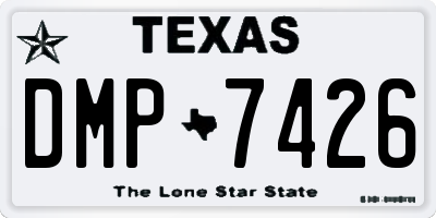 TX license plate DMP7426