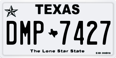 TX license plate DMP7427