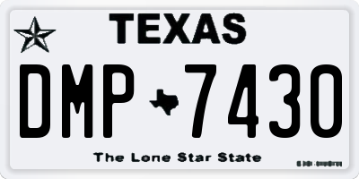 TX license plate DMP7430