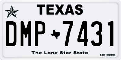 TX license plate DMP7431