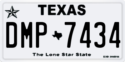 TX license plate DMP7434