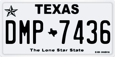 TX license plate DMP7436