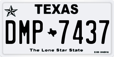 TX license plate DMP7437