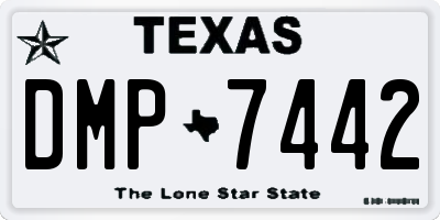 TX license plate DMP7442