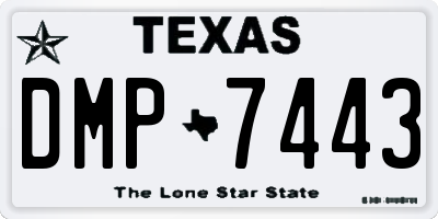 TX license plate DMP7443