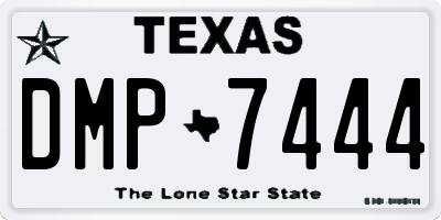 TX license plate DMP7444