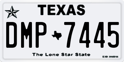 TX license plate DMP7445