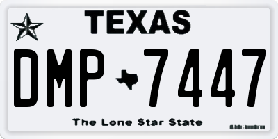 TX license plate DMP7447