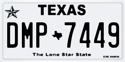 TX license plate DMP7449