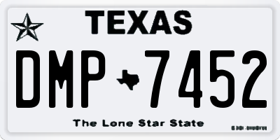 TX license plate DMP7452