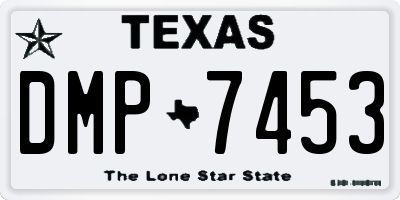 TX license plate DMP7453