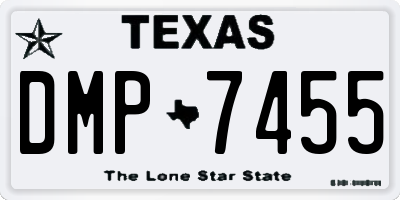 TX license plate DMP7455