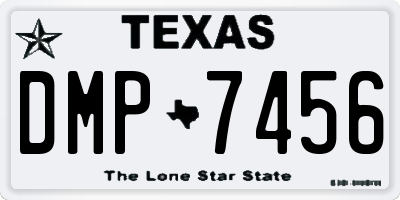 TX license plate DMP7456