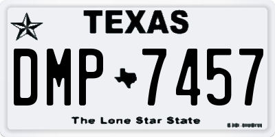 TX license plate DMP7457