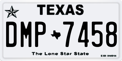 TX license plate DMP7458
