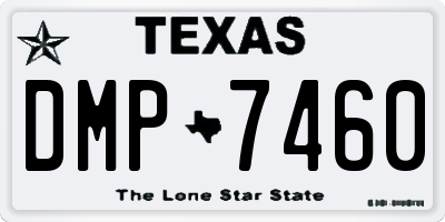 TX license plate DMP7460