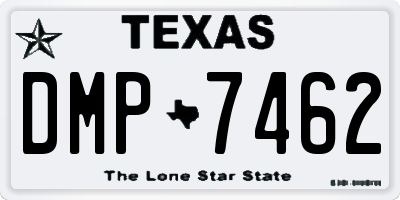 TX license plate DMP7462