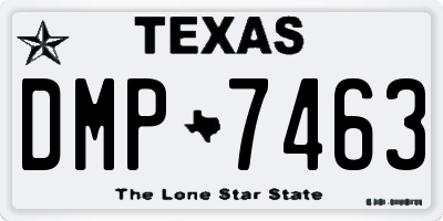 TX license plate DMP7463