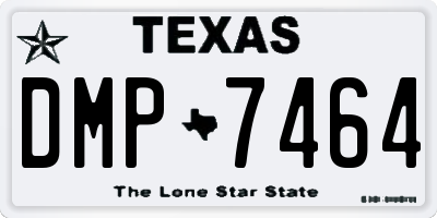 TX license plate DMP7464
