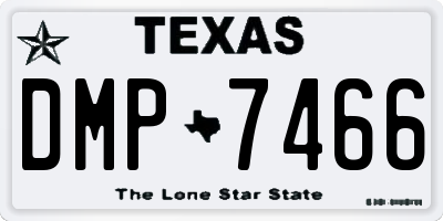 TX license plate DMP7466