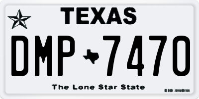 TX license plate DMP7470