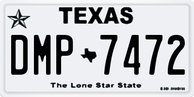 TX license plate DMP7472