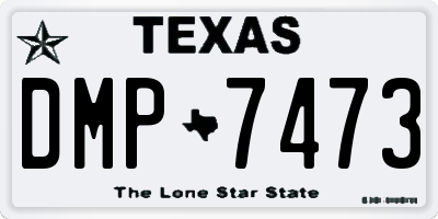 TX license plate DMP7473