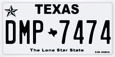 TX license plate DMP7474